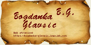 Bogdanka Glavšić vizit kartica